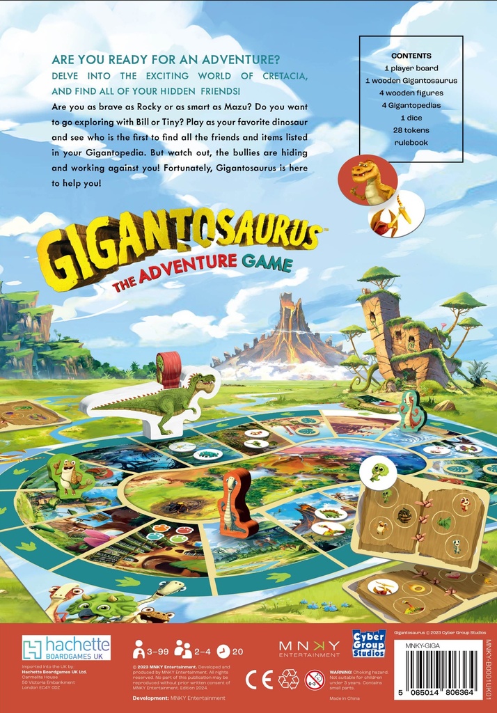 Gigantosaurus: The Adventure Game - Box Bottom