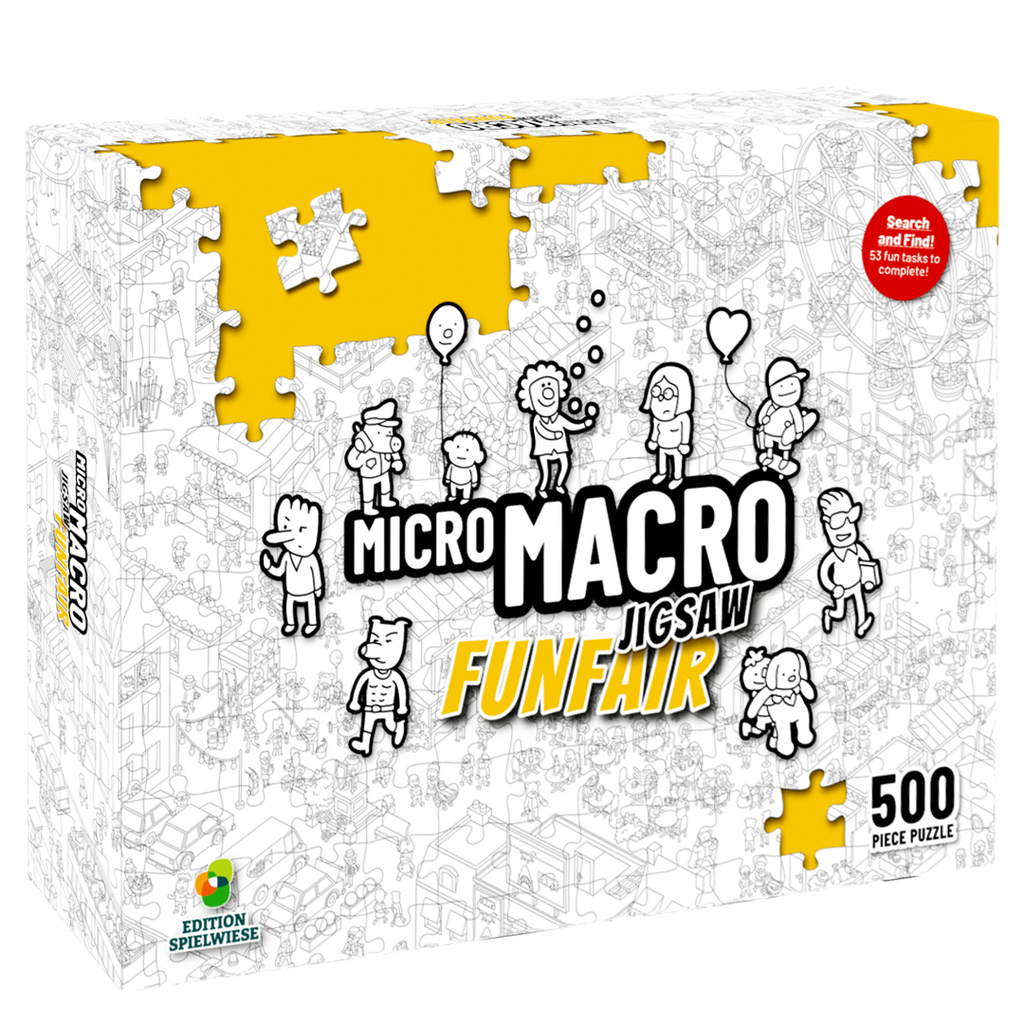 MicroMacro Jigsaw: The Funfair - Box Mockup Left